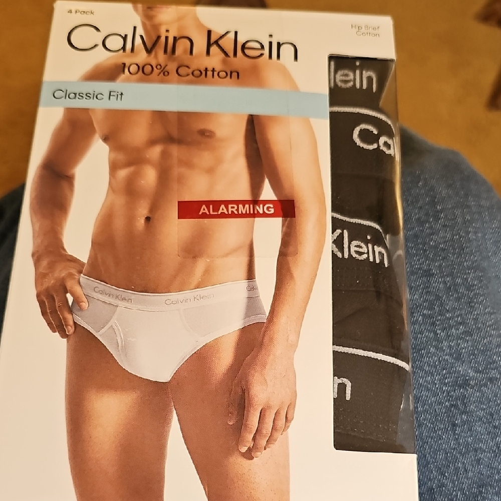 Calvin Klein Black HIPBriefs Cotton Stretch Underwear LARGE